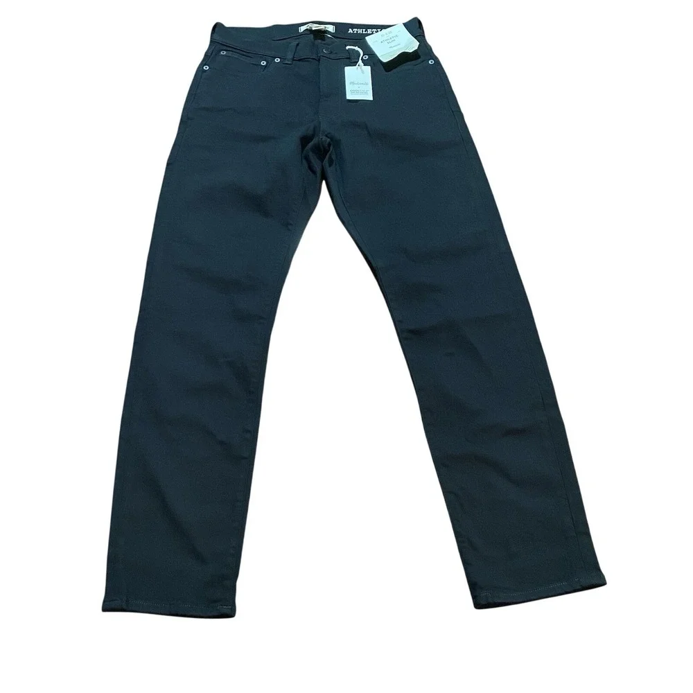 Madewell NWT Men's Athletic Slim Jeans Cool max Denim Black 31x30 - Picture 7 of 11